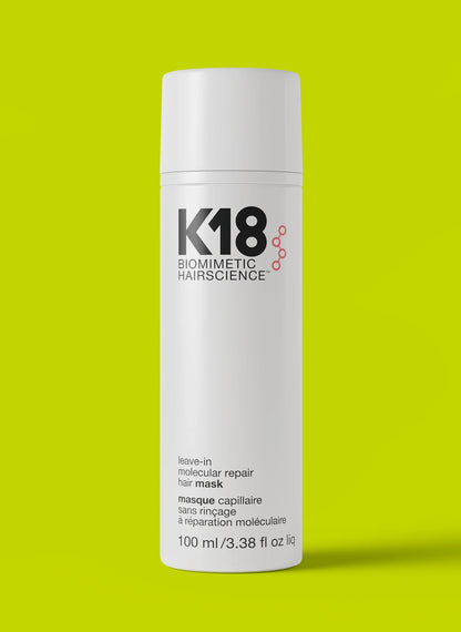 K18 Leave-In Molecular Hair Mask, Repairs Dry or Damaged Hair, Reverse Hair Damage from Bleach, Color, Chemical Services & Heat